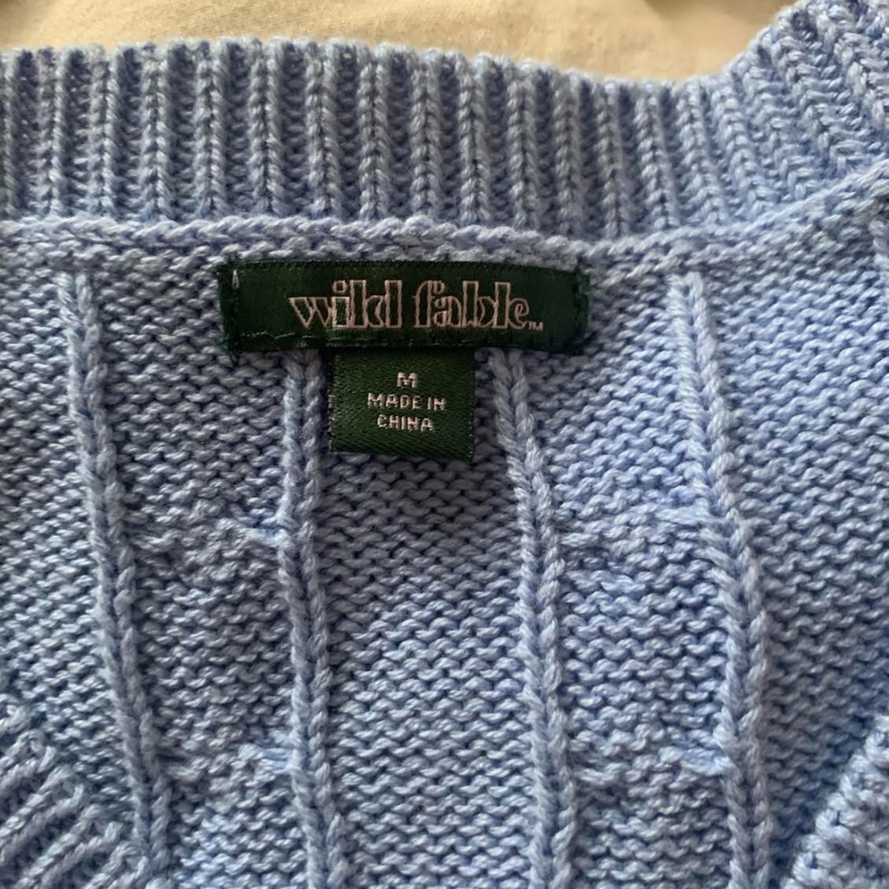 Wild Fable Powder Blue Woven Sweater Vest size M